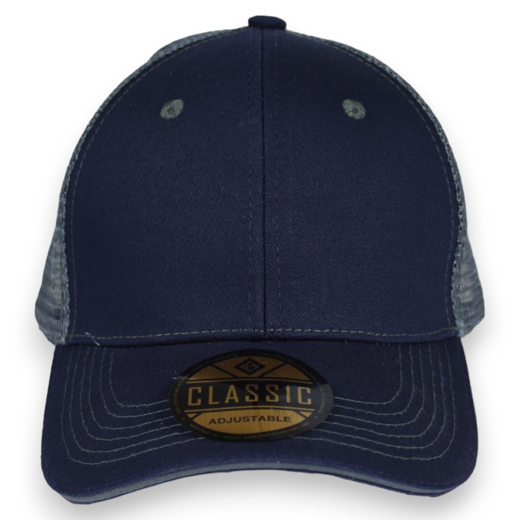 Gorra gabardina con malla detalle color en filo de visera