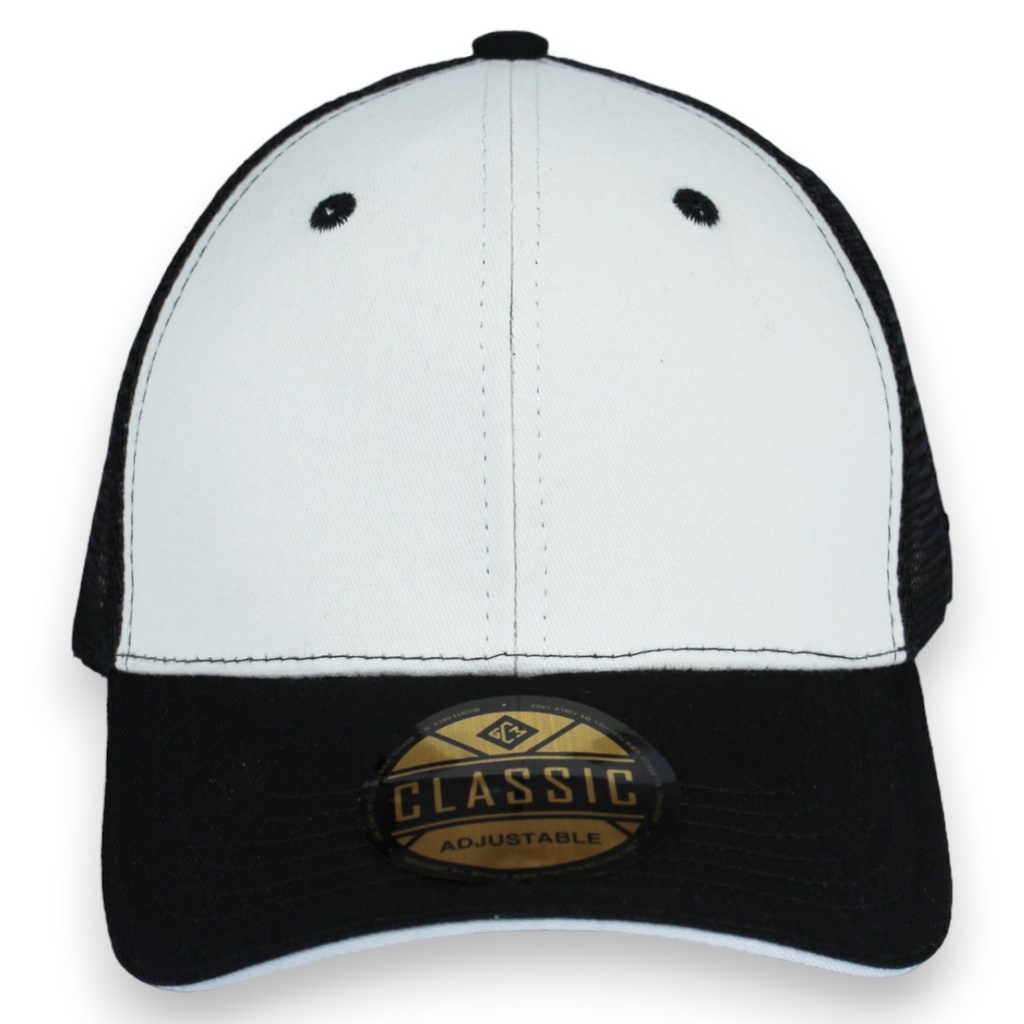 Gorra gabardina con malla detalle color en filo de visera