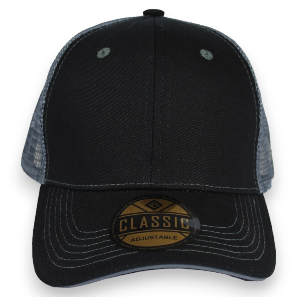 Gorra gabardina con malla detalle color en filo de visera