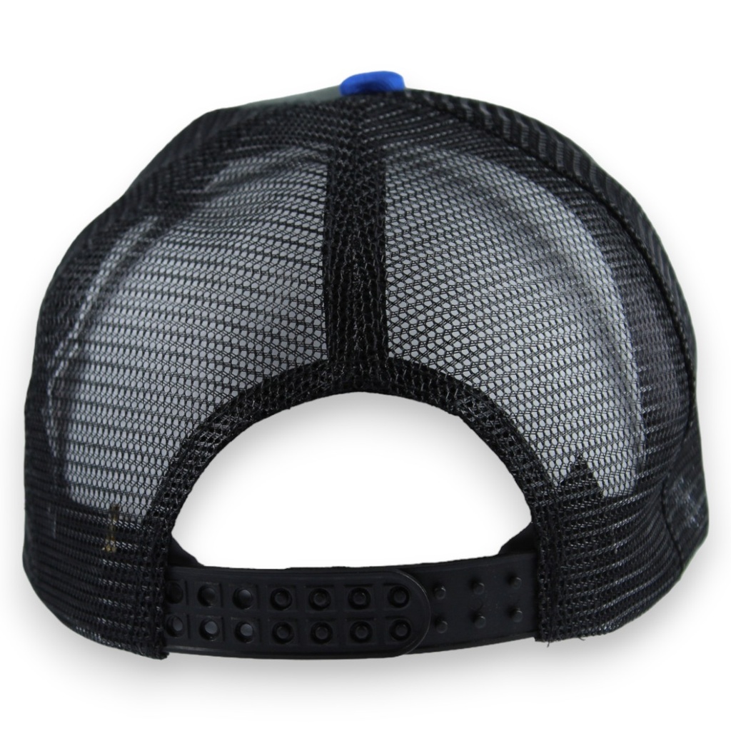 Gorra GCMCAPS gabardina con malla base de color gris