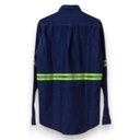 Camisa Castelli casual mezclilla con reflejante
