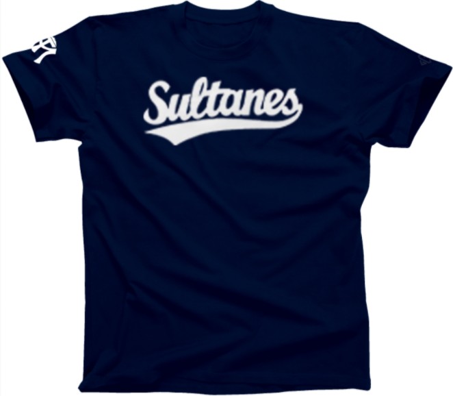 Playera cuello redondo adulto Sultanes con aplicación