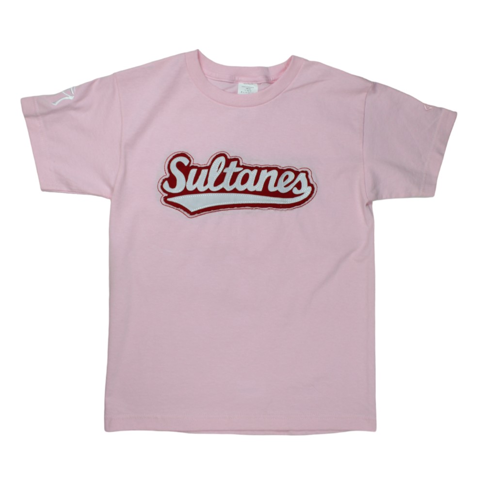 Playera cuello redondo juvenil Sultanes con aplicación