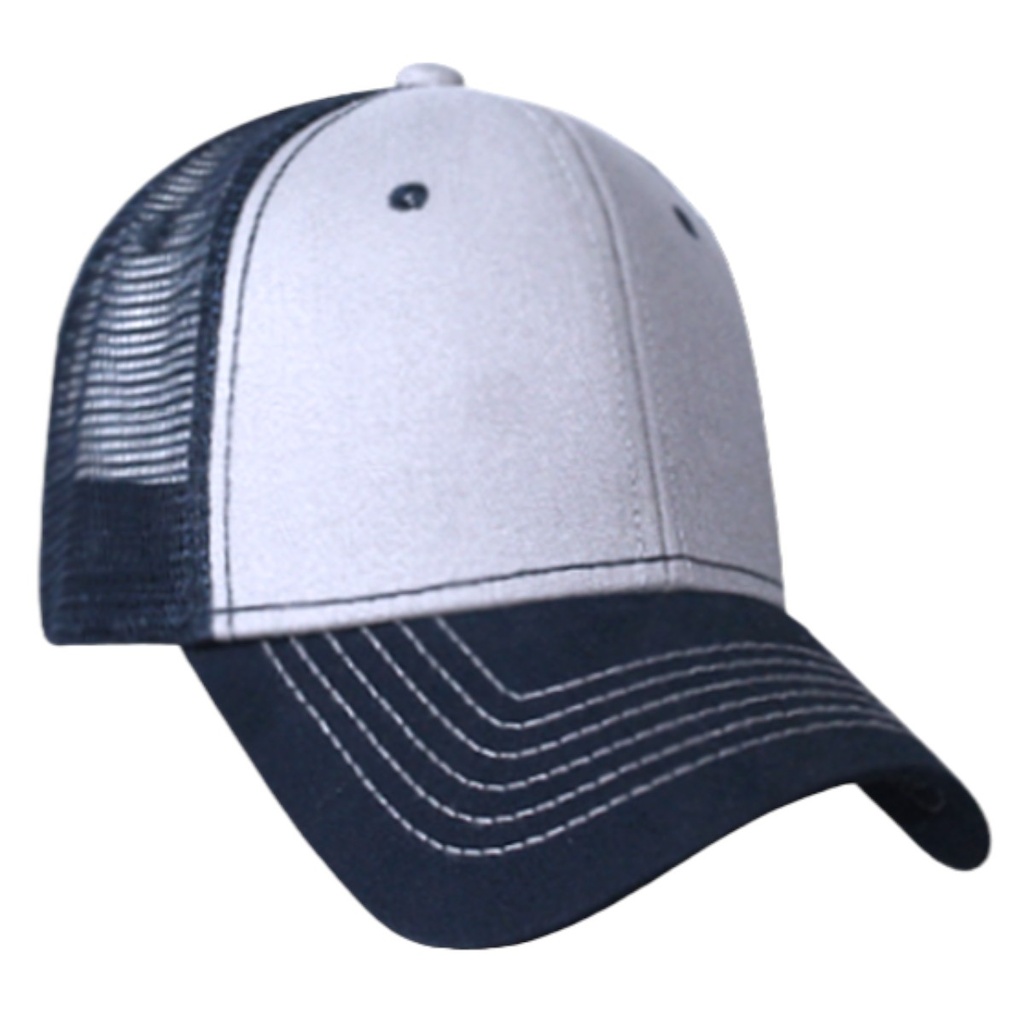 [GPVF-BL/AM] Gorra GCMCAPS gabardina con malla (Azul marino / Blanco)