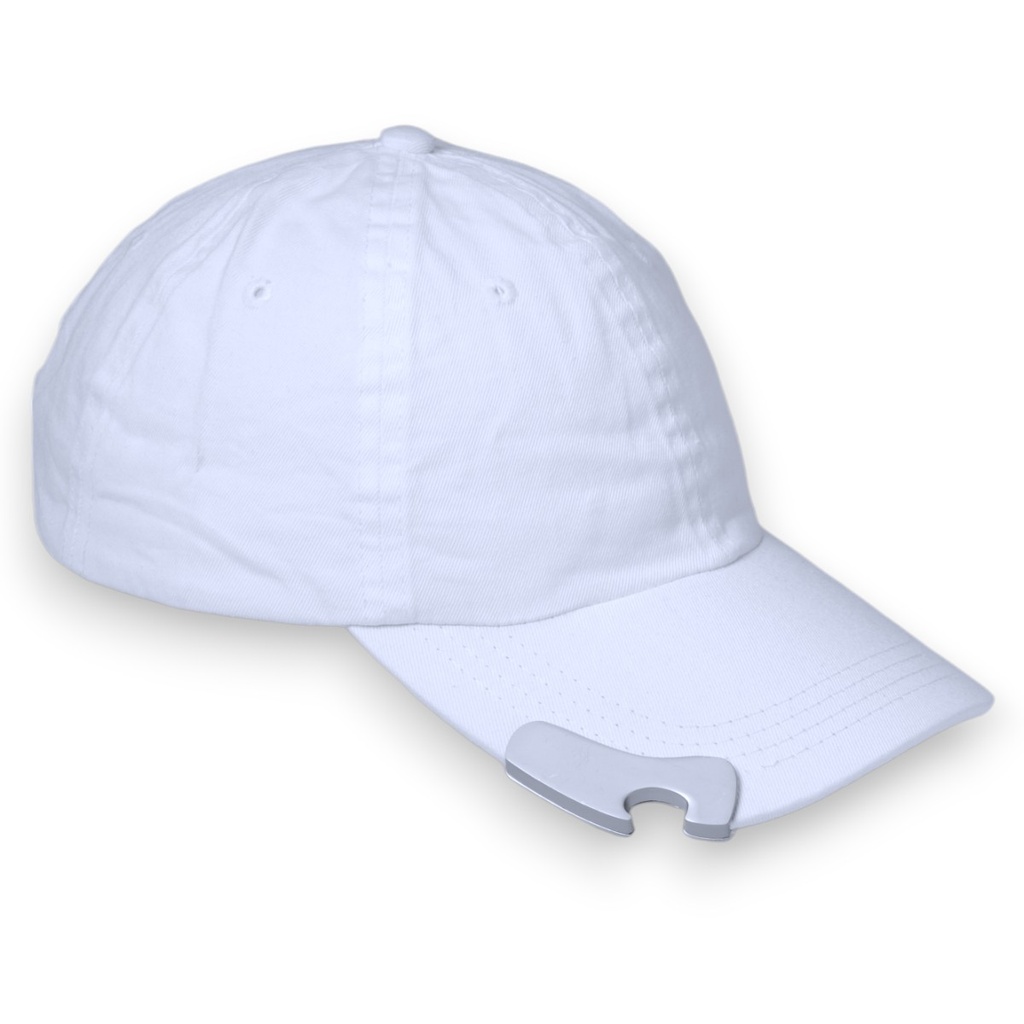 [GCMABLA-BL] Gorra GCMCAPS con abridor lateral (Blanco)