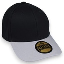Gorra gabardina semiplana con refuerzo. Broche plástico