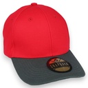 Gorra gabardina semiplana con refuerzo. Broche plástico