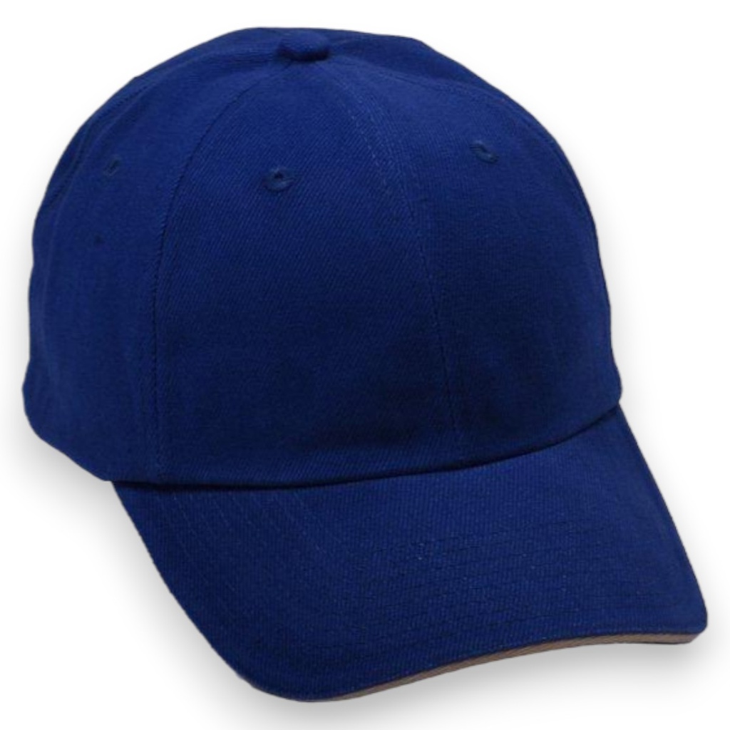 Gorra NISSIN algodón peinado sin refuerzo, color en línea de visera. Broche métalico