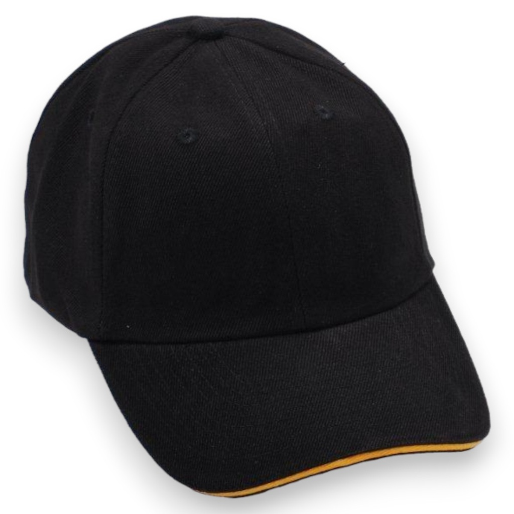 Gorra NISSIN algodón peinado sin refuerzo, color en línea de visera. Broche métalico