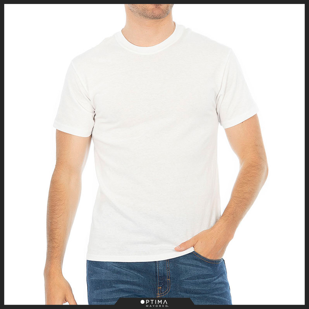 Playera OPTIMA adulto cuello redondo peso medio (32702)