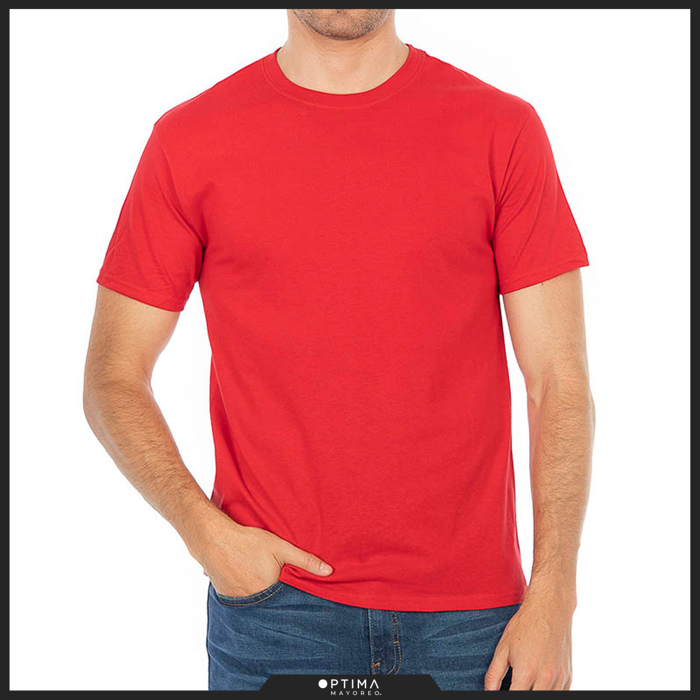 Playera OPTIMA adulto cuello redondo peso medio de campaña (32702)