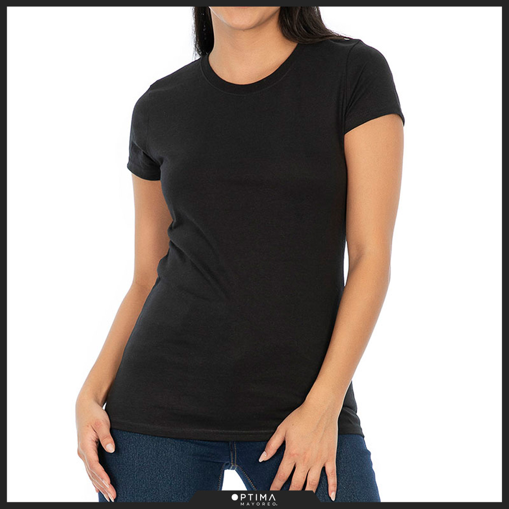 Playera OPTIMA dama cuello redondo tipo asiluetada (32582)