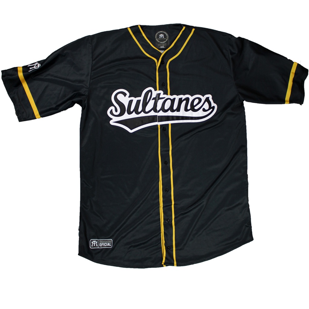 Camisola jersey ADULTO Sultanes dry fit negra BORDADA