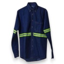 Camisa GCM casual mezclilla con reflejante