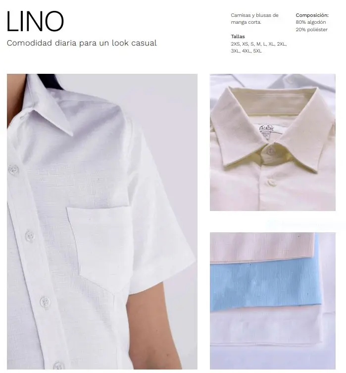 [DALIAZMC-S] Camisa tela Lino marca Dac (Cielo, CH)