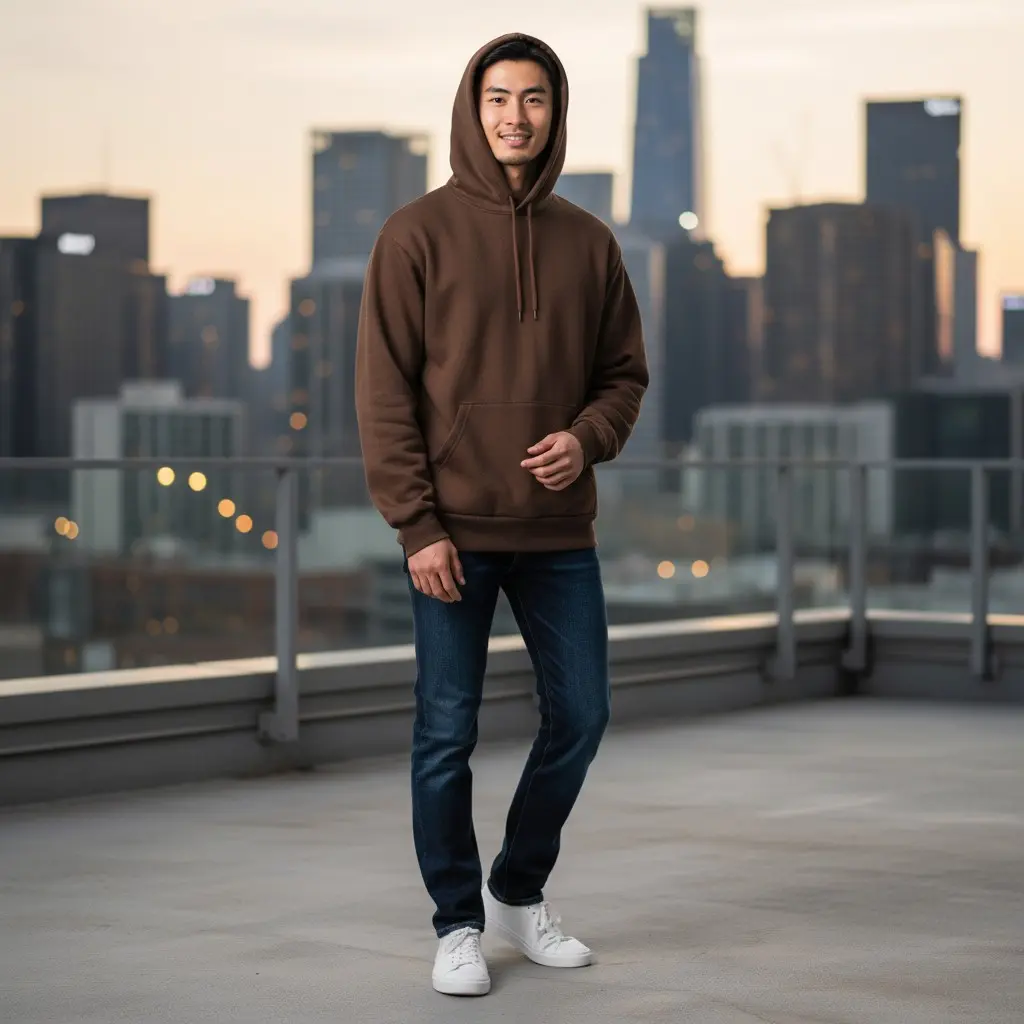 Hoodie moderna con capucha