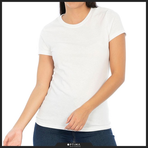 Playera OPTIMA dama cuello redondo tipo asiluetada (32582)