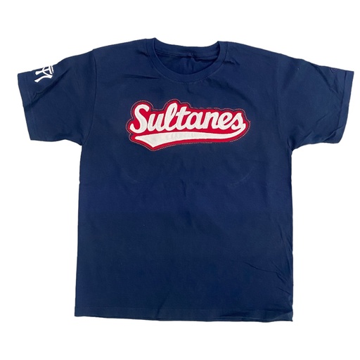 Playera cuello redondo juvenil Sultanes con aplicación