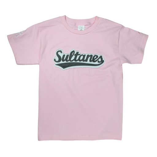 Playera cuello redondo juvenil Sultanes con aplicación